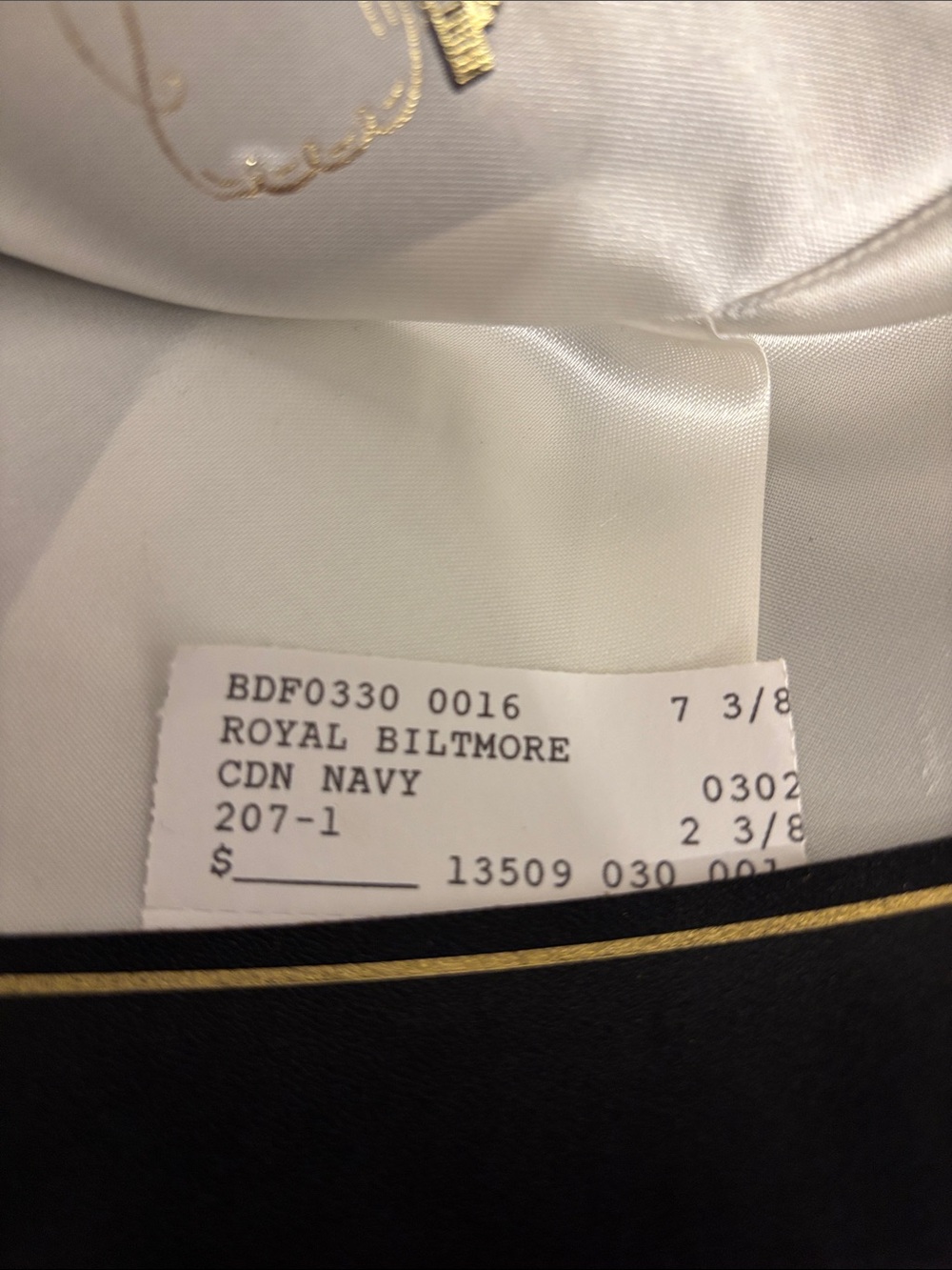 Biltmore Blue Black Wool Fedora with Grosgrain Band - Picture 6 of 8